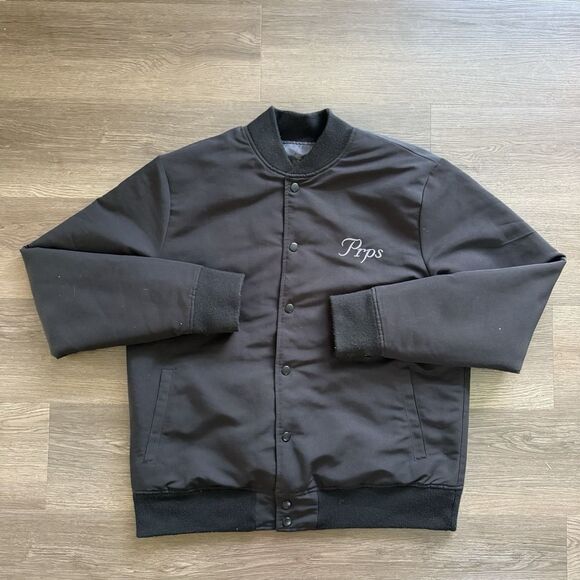PRPS Reversible Embroidered Bomber Jacket Black Mens L $278 - Picture 3 of 12